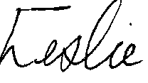 Leslie Mladinich Signature
